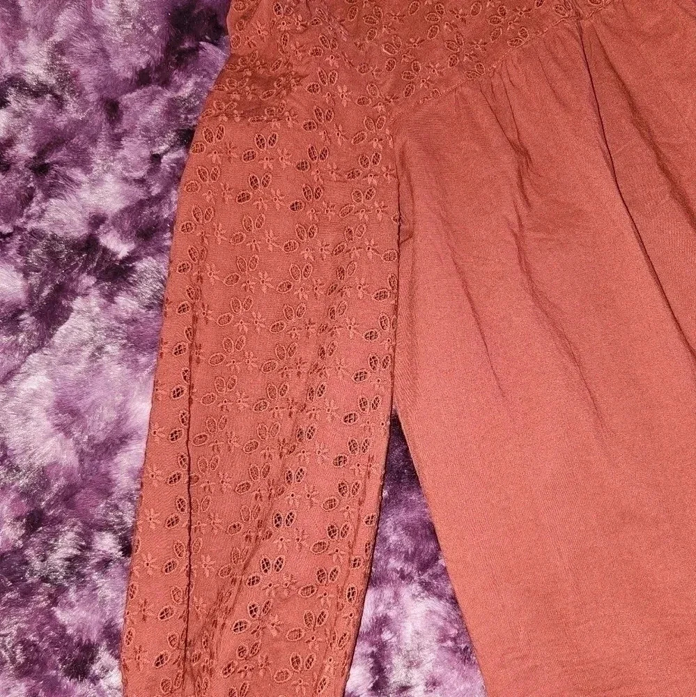 Madewell Pieced Eyelet Mockneck Ruffle Top size small - Picture 7 of 7